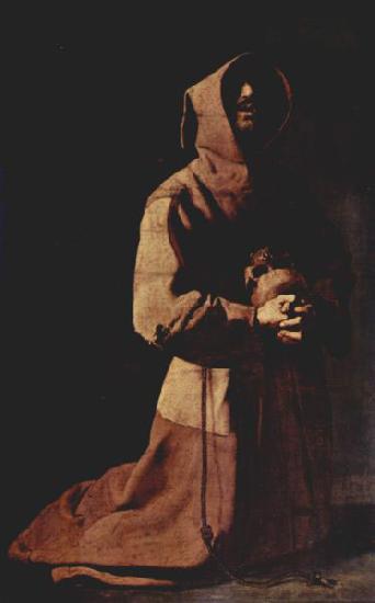Francisco de Zurbaran Knieender Hl. Franziskus oil painting image